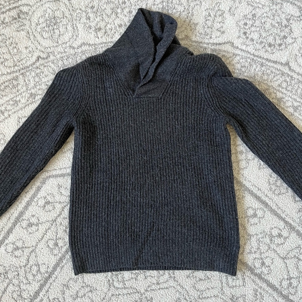 Express warm dark grey sweater. Smoke free and pet free.